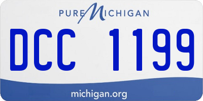 MI license plate DCC1199