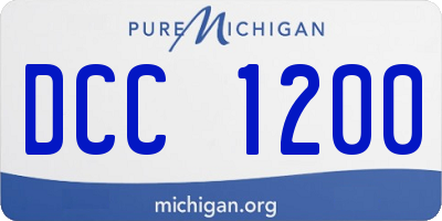 MI license plate DCC1200