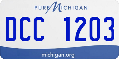 MI license plate DCC1203