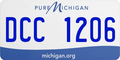 MI license plate DCC1206