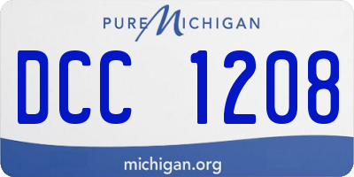 MI license plate DCC1208
