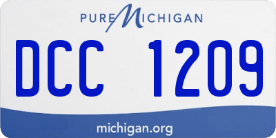 MI license plate DCC1209