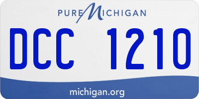 MI license plate DCC1210