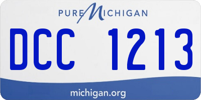 MI license plate DCC1213