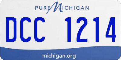 MI license plate DCC1214