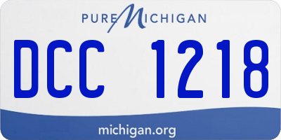 MI license plate DCC1218