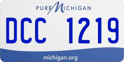 MI license plate DCC1219