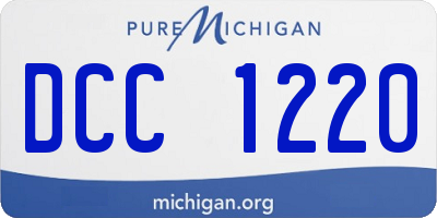 MI license plate DCC1220