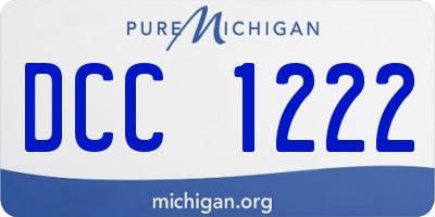 MI license plate DCC1222