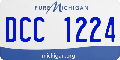 MI license plate DCC1224