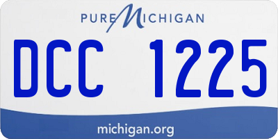 MI license plate DCC1225