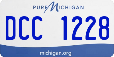 MI license plate DCC1228
