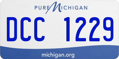 MI license plate DCC1229