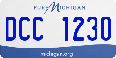 MI license plate DCC1230