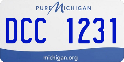 MI license plate DCC1231