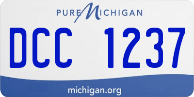 MI license plate DCC1237