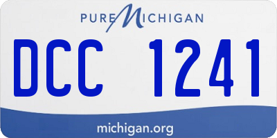 MI license plate DCC1241