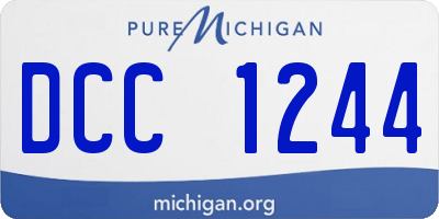 MI license plate DCC1244