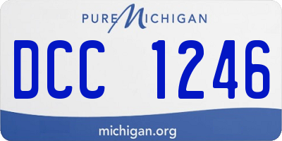 MI license plate DCC1246