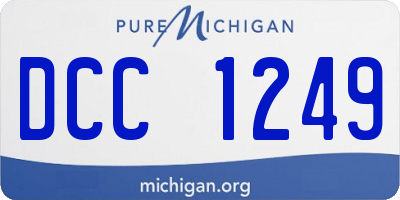 MI license plate DCC1249