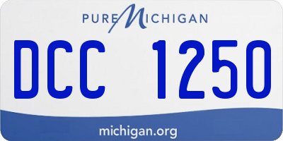 MI license plate DCC1250