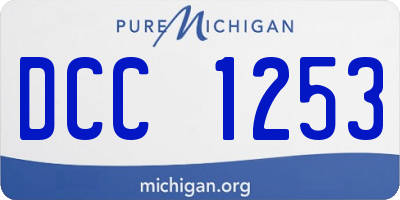 MI license plate DCC1253