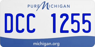 MI license plate DCC1255