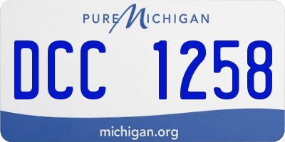 MI license plate DCC1258