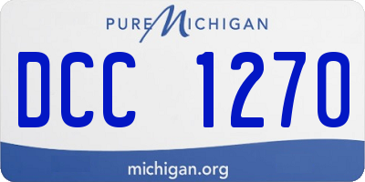 MI license plate DCC1270