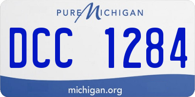 MI license plate DCC1284