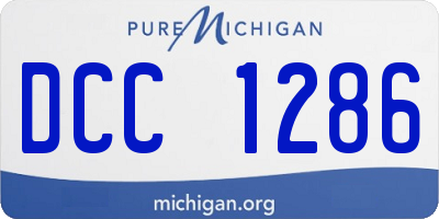MI license plate DCC1286