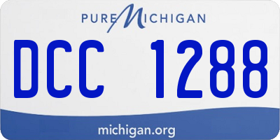 MI license plate DCC1288