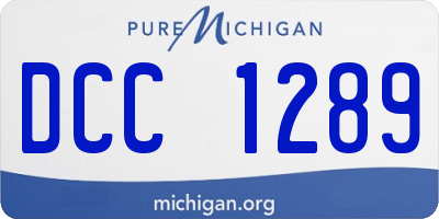 MI license plate DCC1289