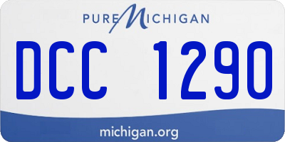 MI license plate DCC1290