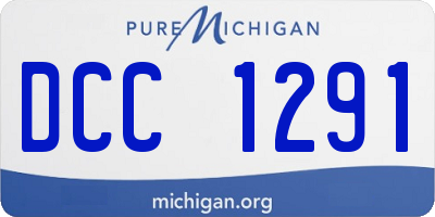 MI license plate DCC1291