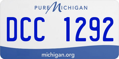 MI license plate DCC1292