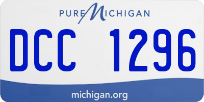 MI license plate DCC1296