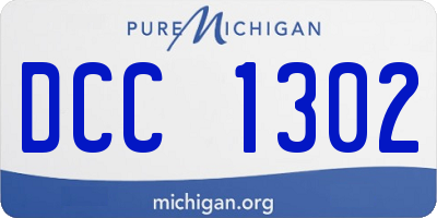 MI license plate DCC1302