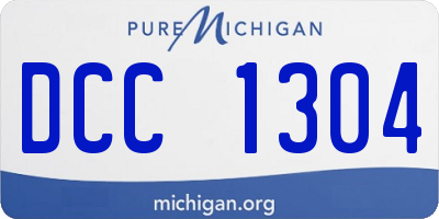 MI license plate DCC1304