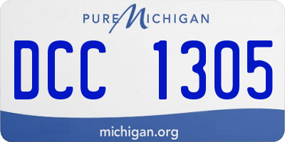 MI license plate DCC1305