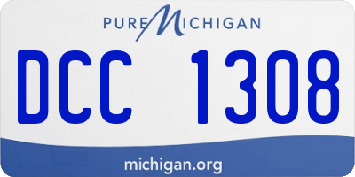 MI license plate DCC1308
