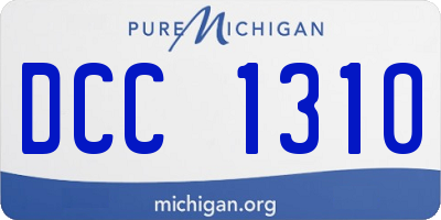 MI license plate DCC1310