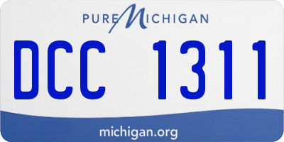 MI license plate DCC1311