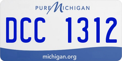 MI license plate DCC1312