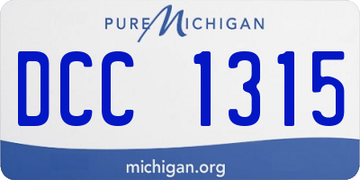 MI license plate DCC1315