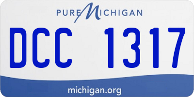 MI license plate DCC1317