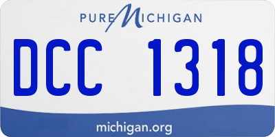 MI license plate DCC1318