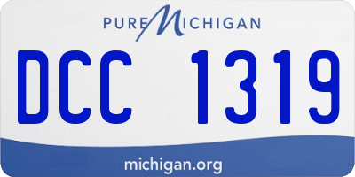 MI license plate DCC1319