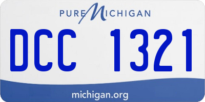 MI license plate DCC1321