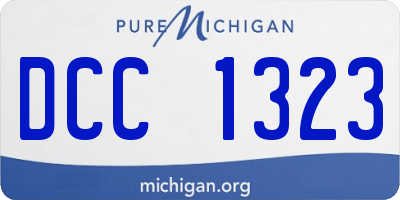 MI license plate DCC1323